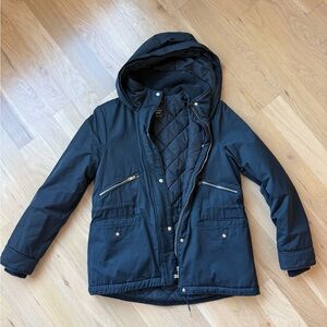 Zara Black Quilted Outerwear